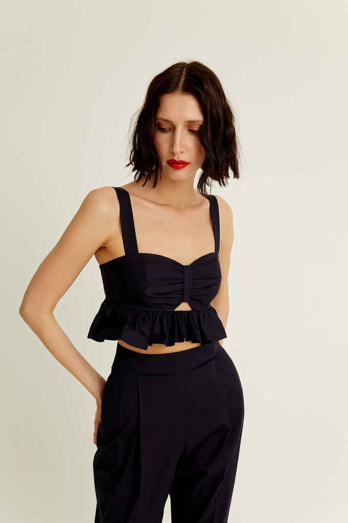 Fırfırlı Crop Top