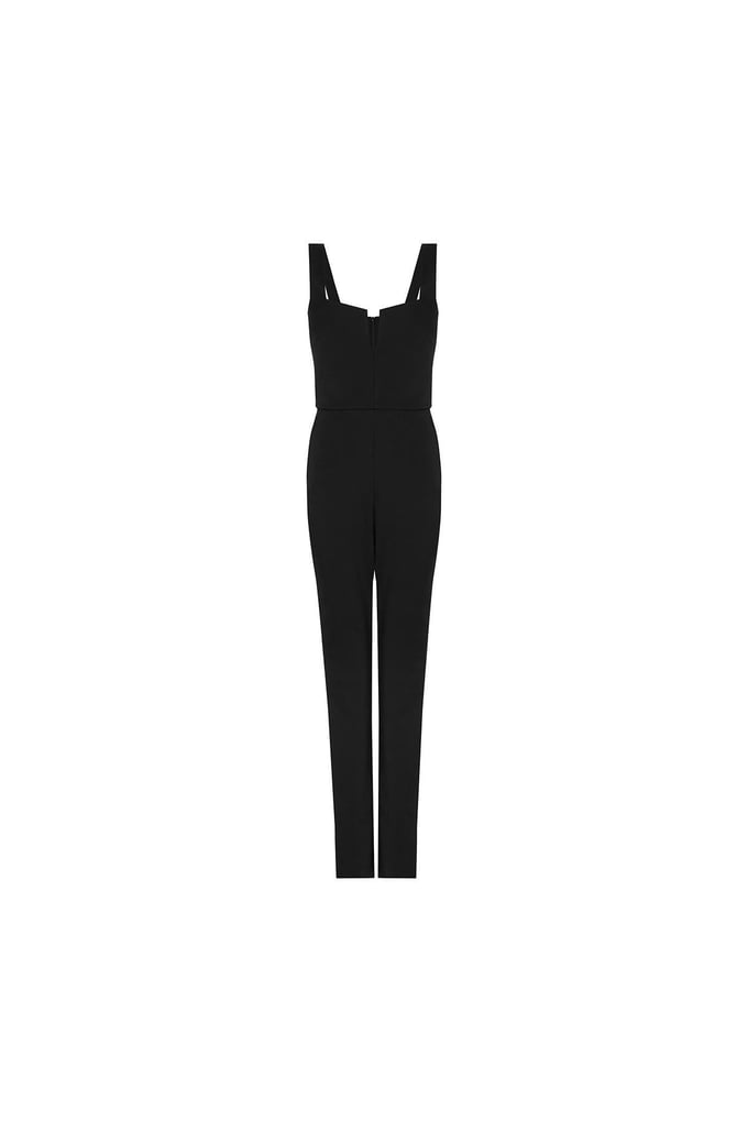 Chest Strap Thick Strap Black Jumpsuit