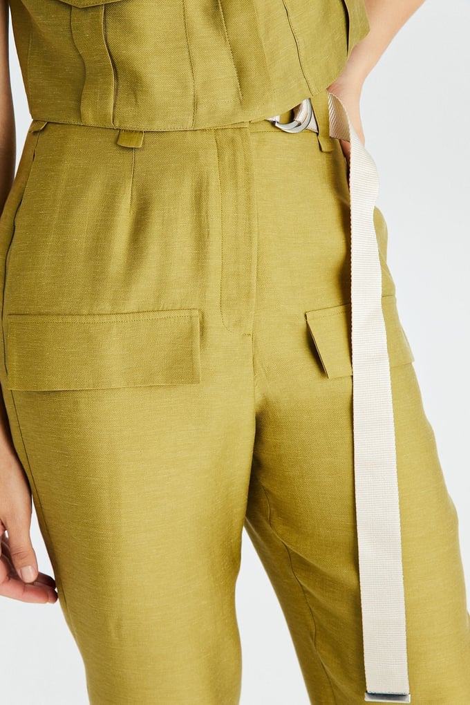 Haki Kemerli Spor Pantolon