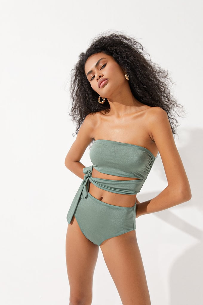 Haki Yüksek Bel Bikini Altı