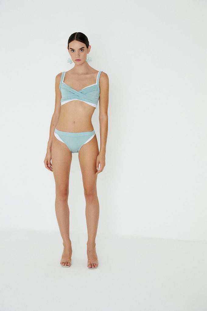 İki Renkli Mint Bikini Altı