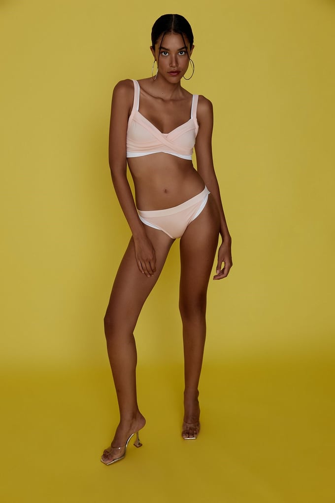 İki Renkli Pudra Bikini Altı