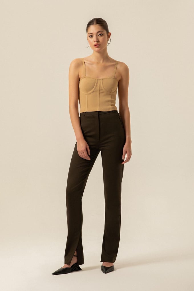 Thins Strapped Knit Bustier