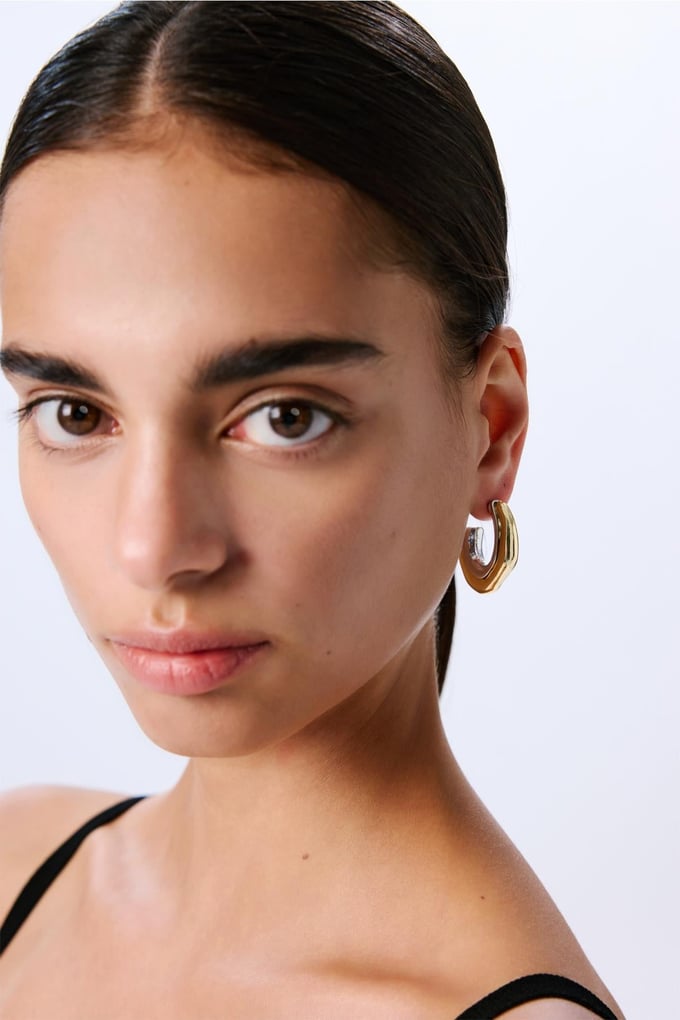 İnce Askılı Şeritli Crop Triko Siyah Bluz