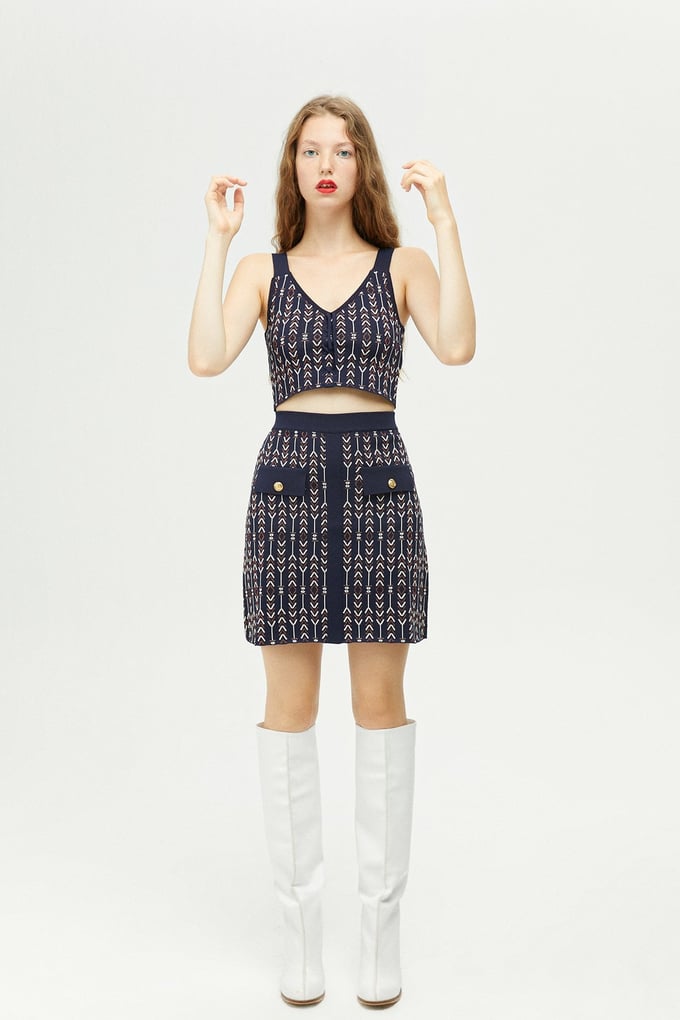 Jakarlı Crop Top
