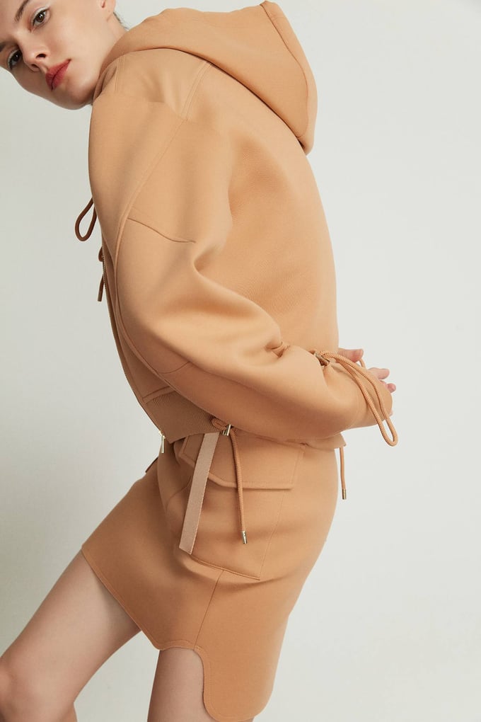 Kapüşonlu Hırka Camel Sweat