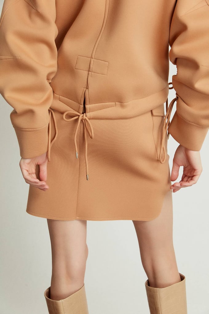 Kapüşonlu Hırka Camel Sweat