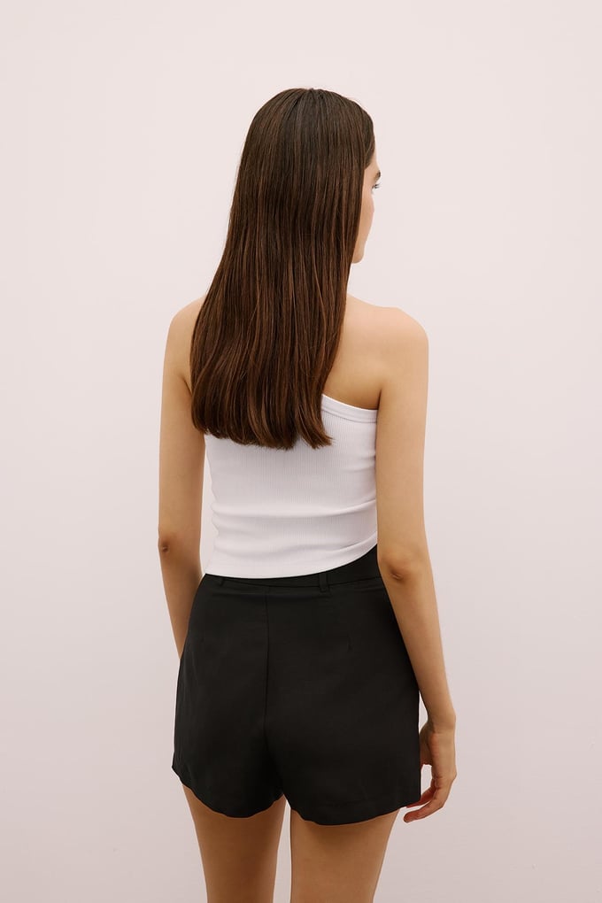 Belted Mini Skort Black Skirt