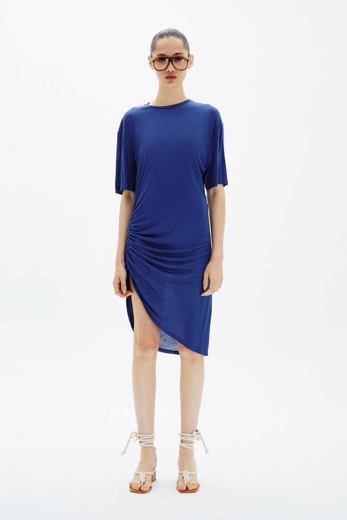 Mini Drape İndigo Elbise