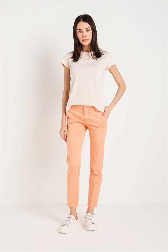 Normal Bel Bilek Boy Pantolon Peach