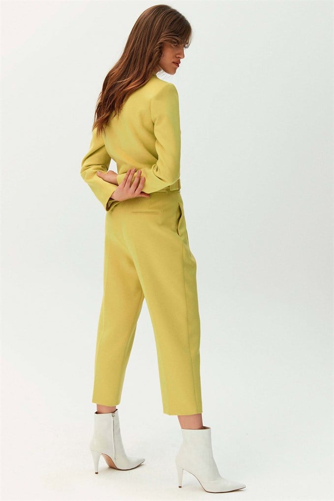 Olive Crop Blazer Ceket