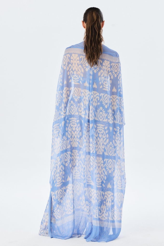Önden Bağlamalı Mavi Kimono