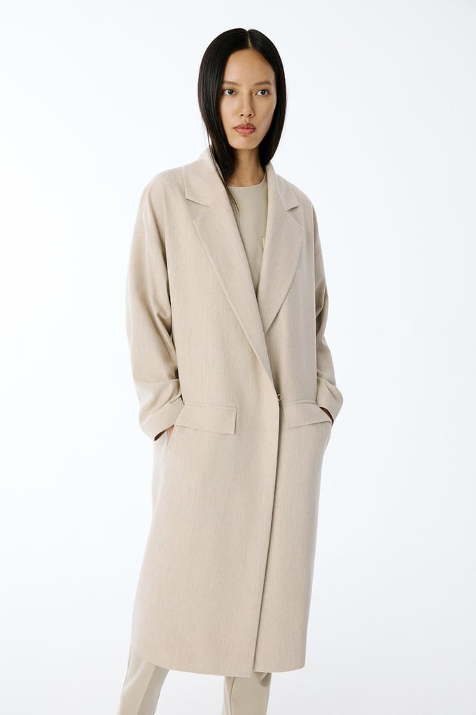 Oversize Uzun Bej Kaban