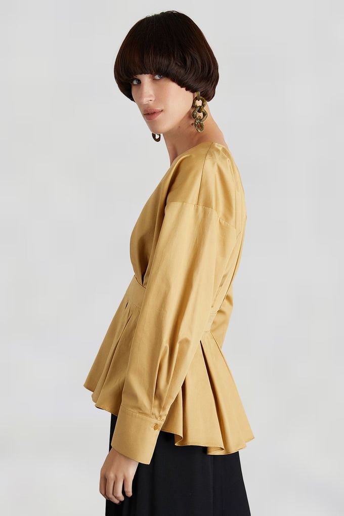 Pilili Poplin Camel Bluz