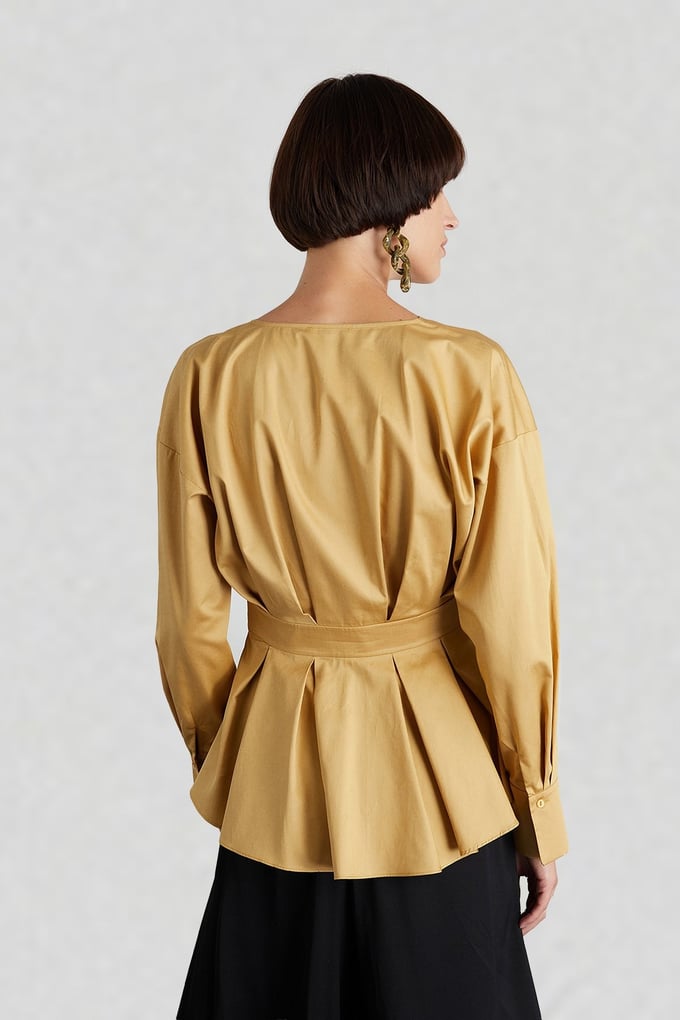Pilili Poplin Camel Bluz