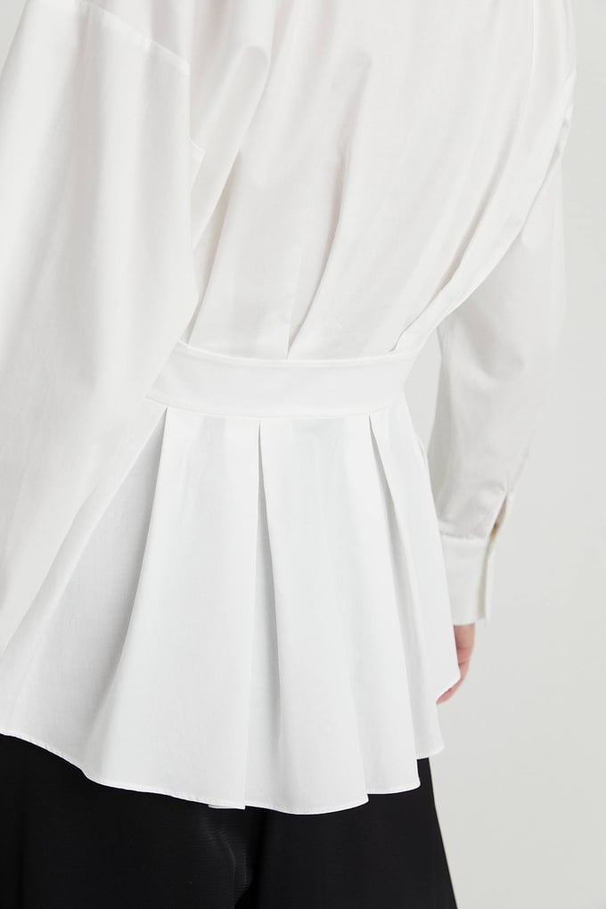Pilili Poplin Ekru Bluz