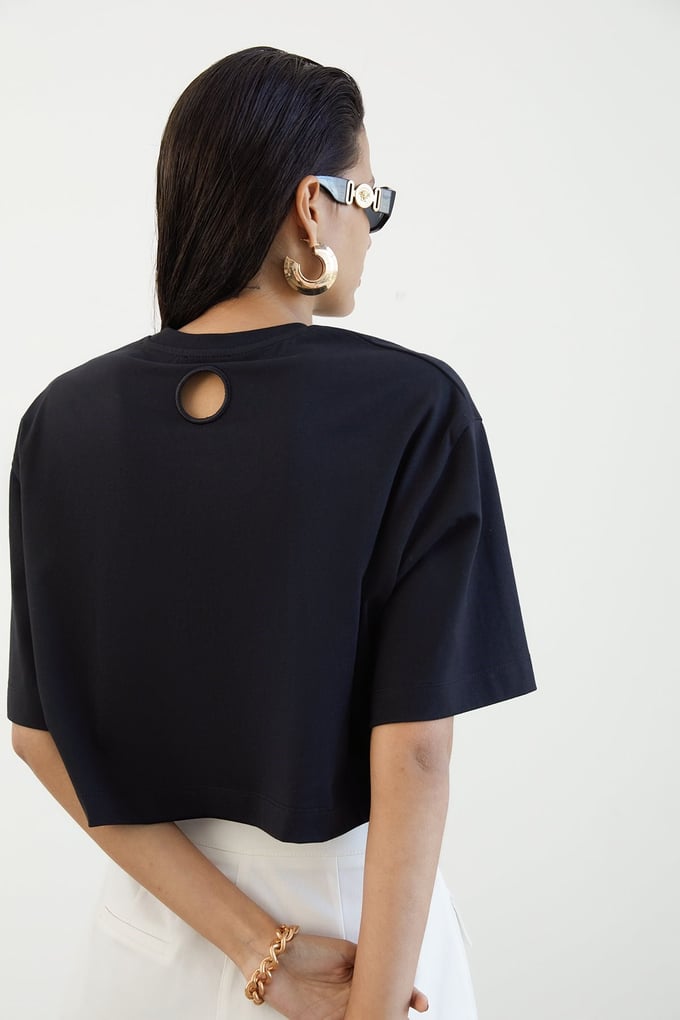 Siyah Basic Kısa T-Shirt