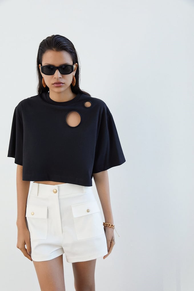 Siyah Basic Kısa T-Shirt