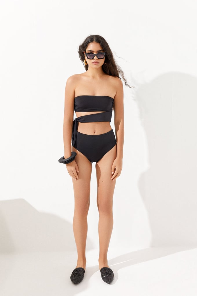 Siyah Yüksek Bel Bikini Altı