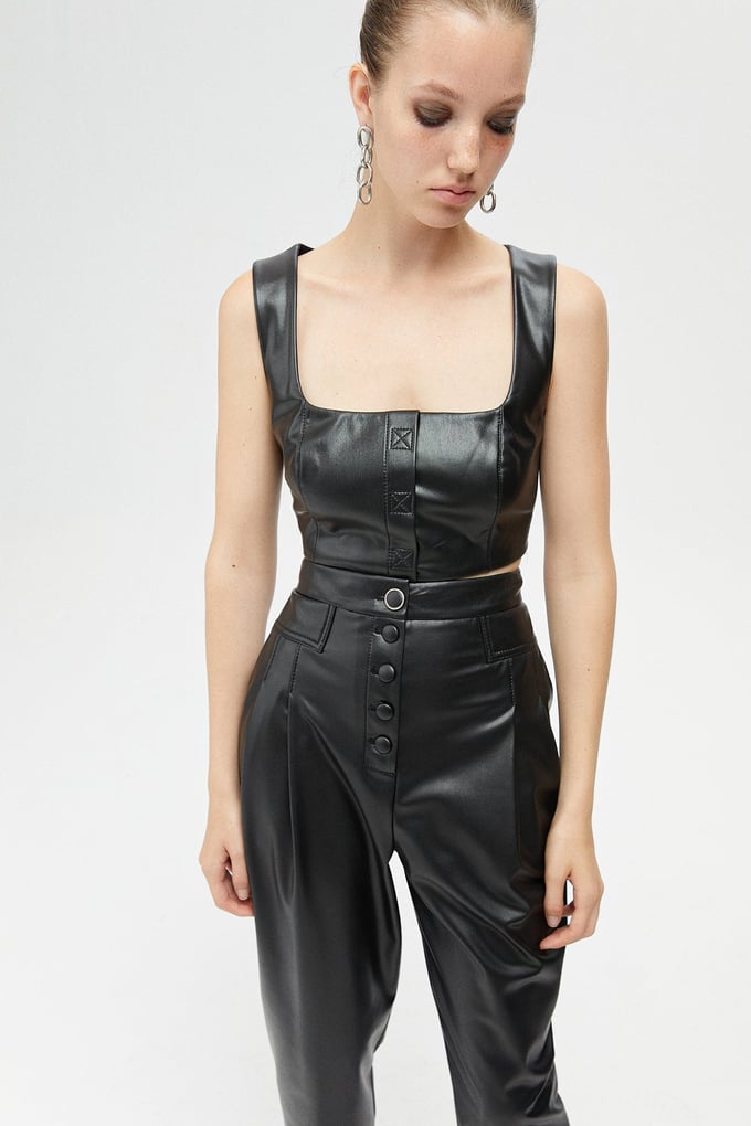 Suni Deri Crop Top