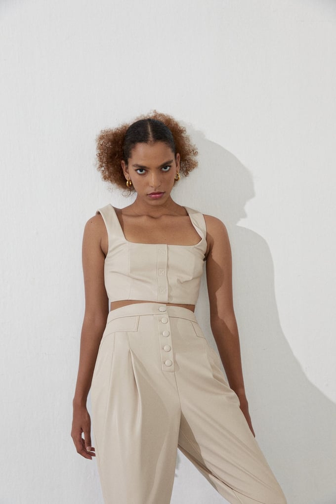 Suni Deri Crop Top