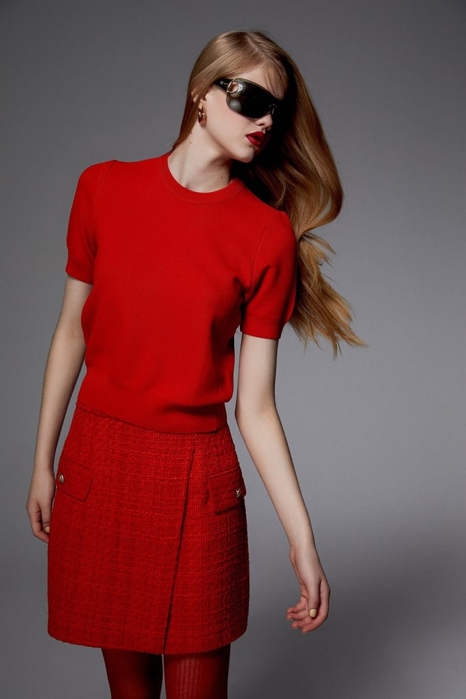 Coral Knit T-Shirt