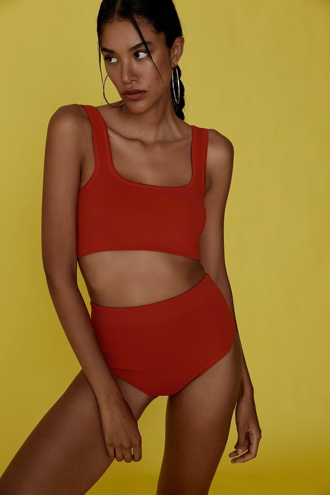 Triko Narçiçeği Crop Top
