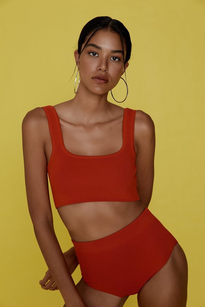 Triko Narçiçeği Crop Top