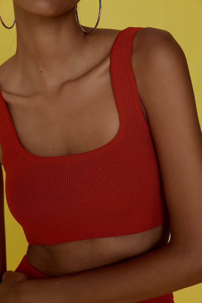 Triko Narçiçeği Crop Top