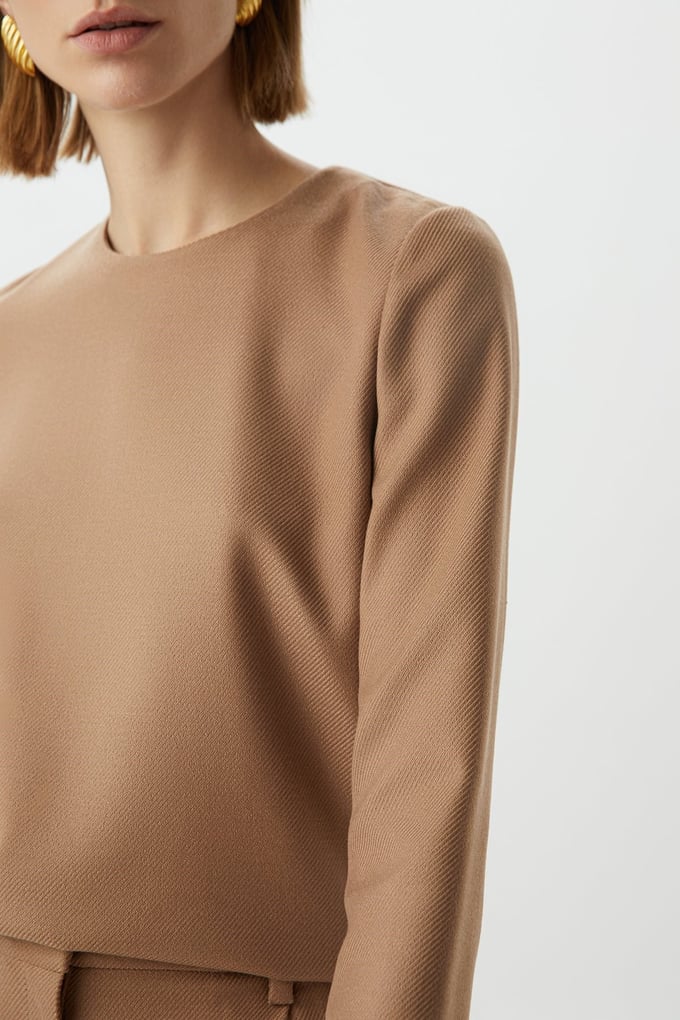 Uzun Kollu Camel Basic Bluz