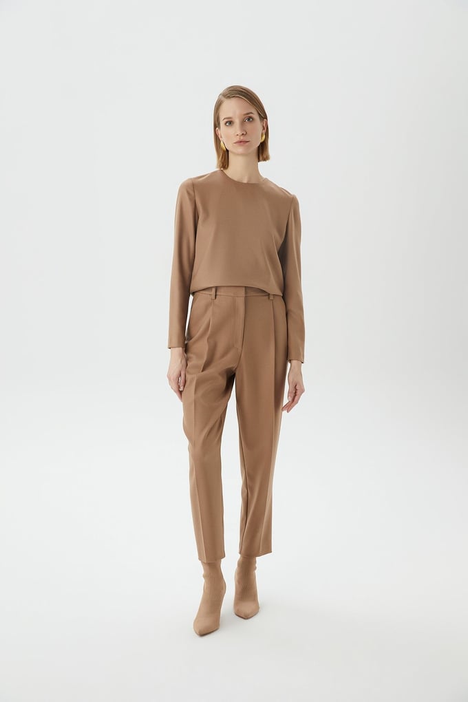 Uzun Kollu Camel Basic Bluz