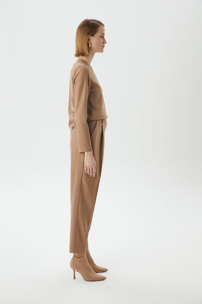 Uzun Kollu Camel Basic Bluz