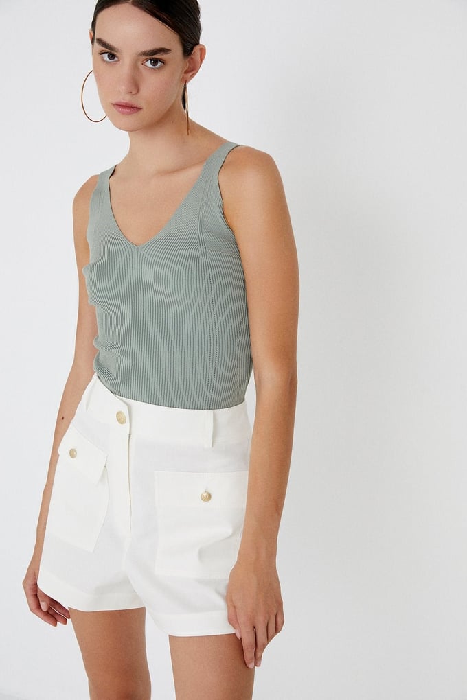 V-Neck Knit Top
