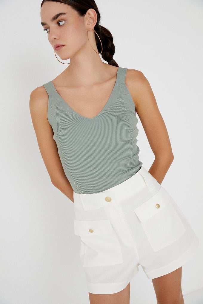 V-Neck Knit Top