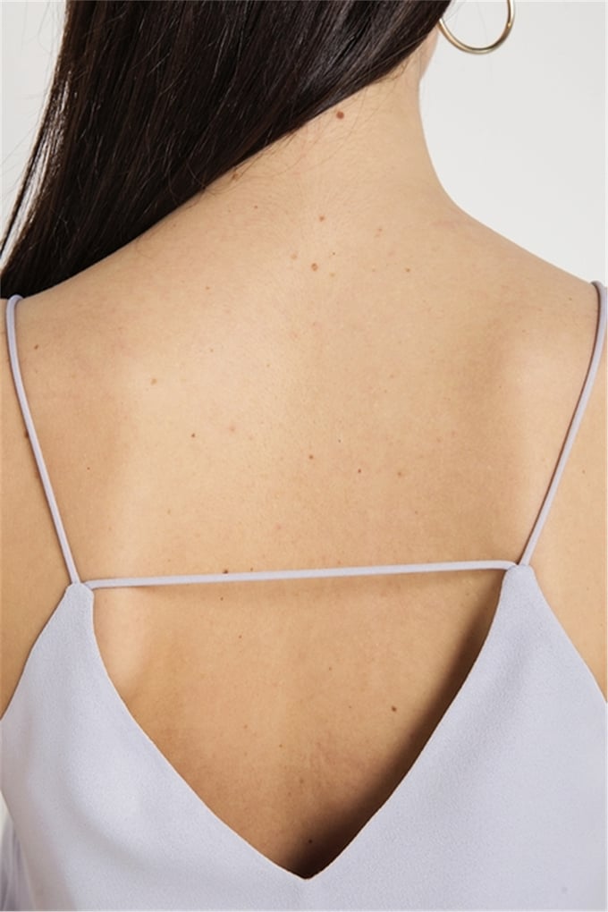 V Neck Thin Rope Strapped Blouse