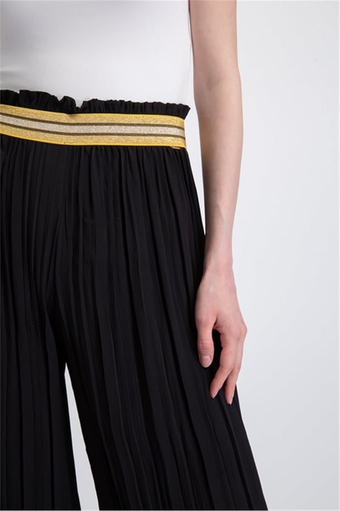 Xtsy Xt19Ss574 Kemer Detaylı Piliseli Pantolon Siyah