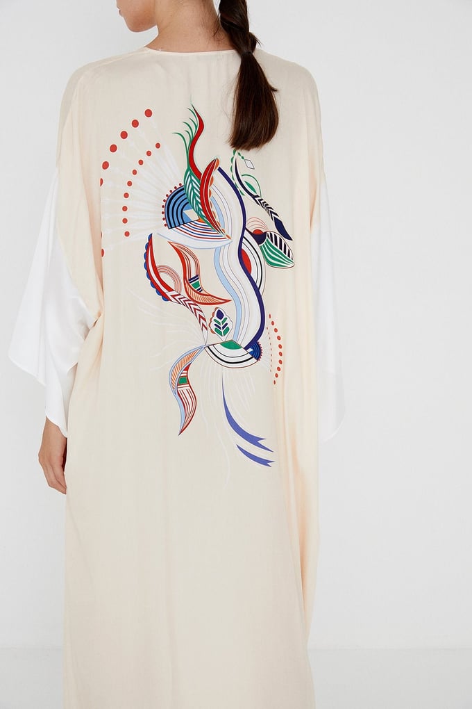 Yanları Yırtmaçlı Kimono