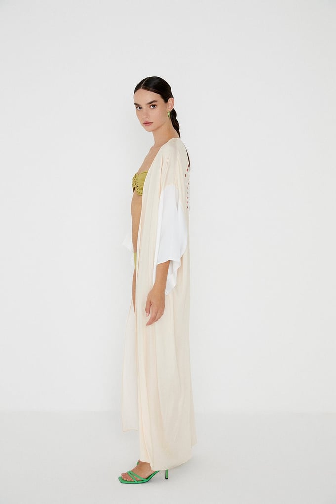 Yanları Yırtmaçlı Kimono