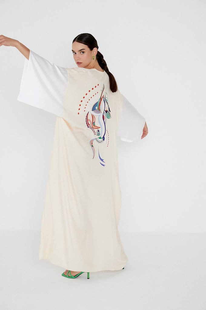 Yanları Yırtmaçlı Kimono