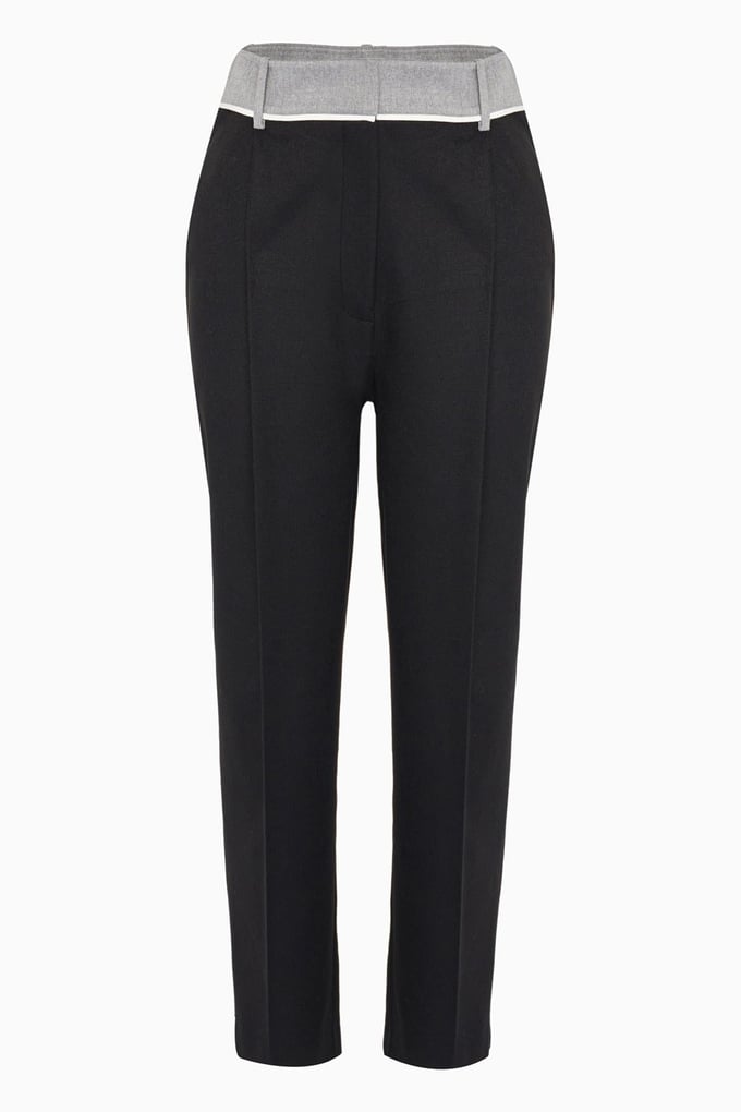 High Waisted Black Plaid Pants