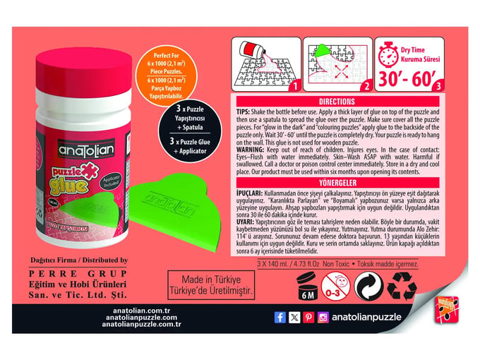 3 lü Puzzle Yapıştırıcısı/ Puzzle Glue 3 Packed