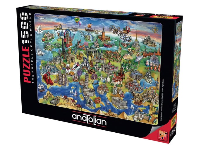 Avrupa Haritası  - 1500 Parça Puzzle - 4557