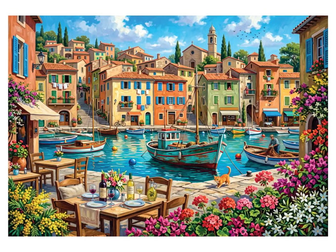 Balıkçı Kasabası - 2000 Parça Puzzle - 3976