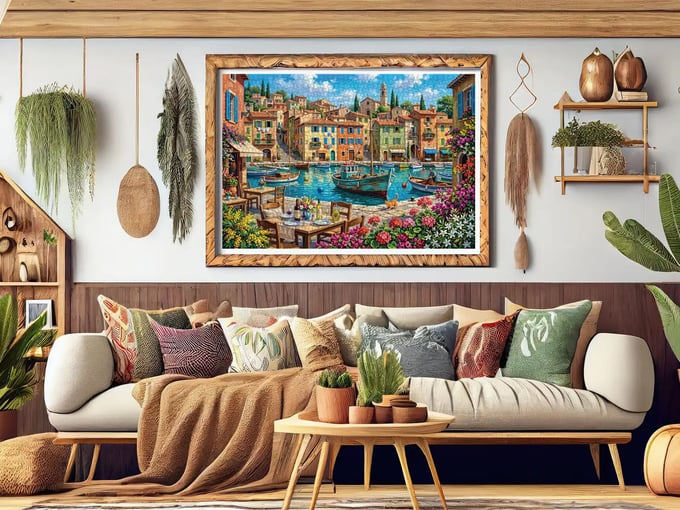 Balıkçı Kasabası - 2000 Parça Puzzle - 3976
