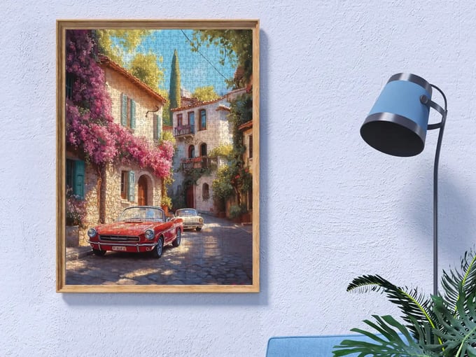 Begonvil Sokak - 1000 Parça Puzzle - 1202