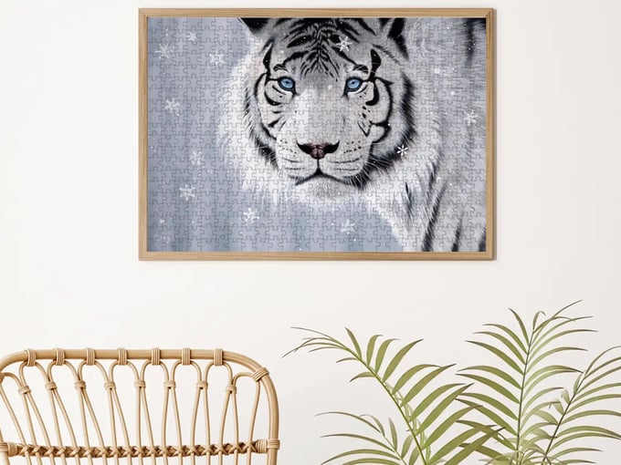 Beyaz Kaplan  - 500 Parça Puzzle - 3613