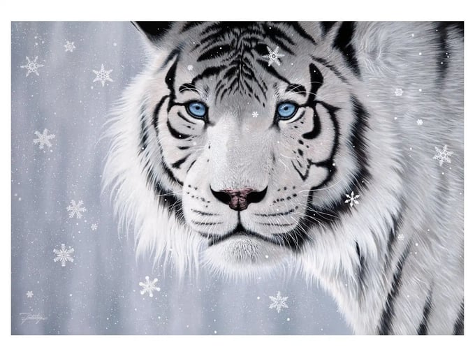 Beyaz Kaplan  - 500 Parça Puzzle - 3613