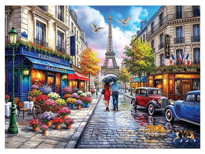 Çifte Kumrular  - 1000 Parça Puzzle - 1209