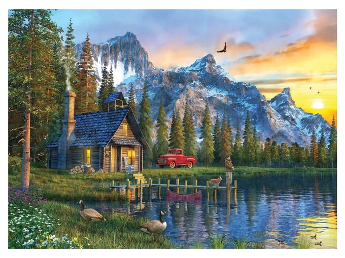 Dağevinde Günbatımı  - 1000 Parça Puzzle - 1024