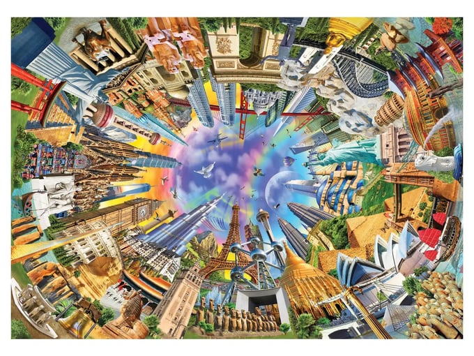 Dünya Anıtları  - 3000 Parça Puzzle - 4916